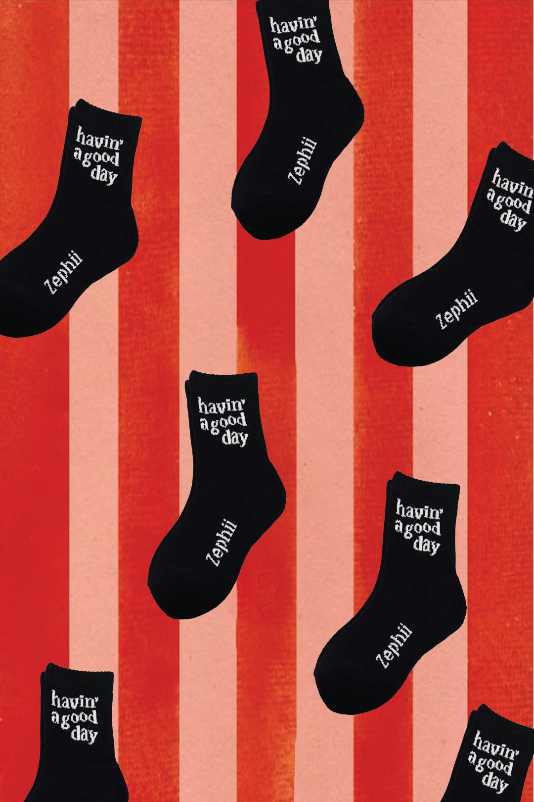 Zephii Havin' a good day Socks - Black