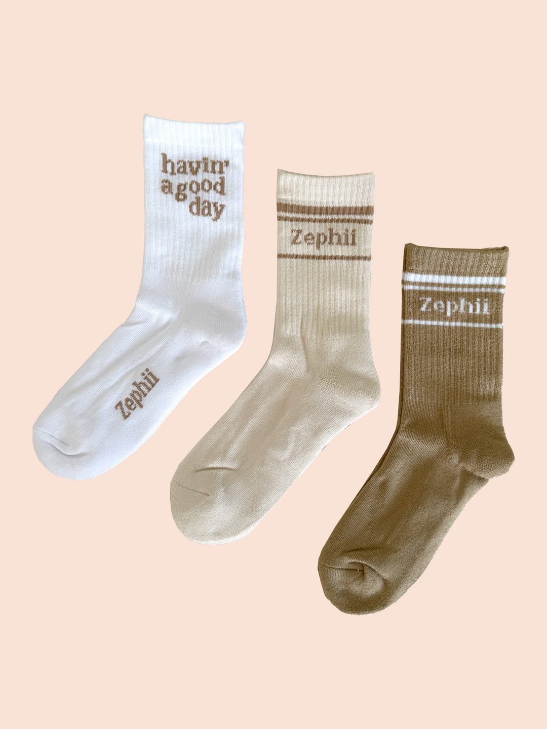 Zephii - Havin' a good day Socks - 3pack